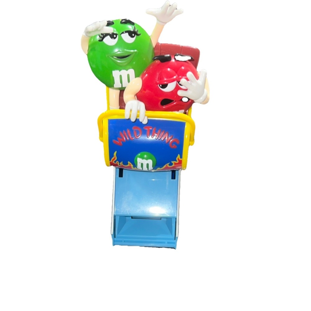 J2/M&M's Wild Thing Candy Dispenser Collectible with Red & Green Characters